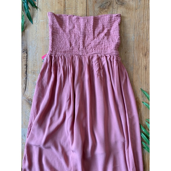 Pink Strapless Romper Dress - Picture 3 of 4